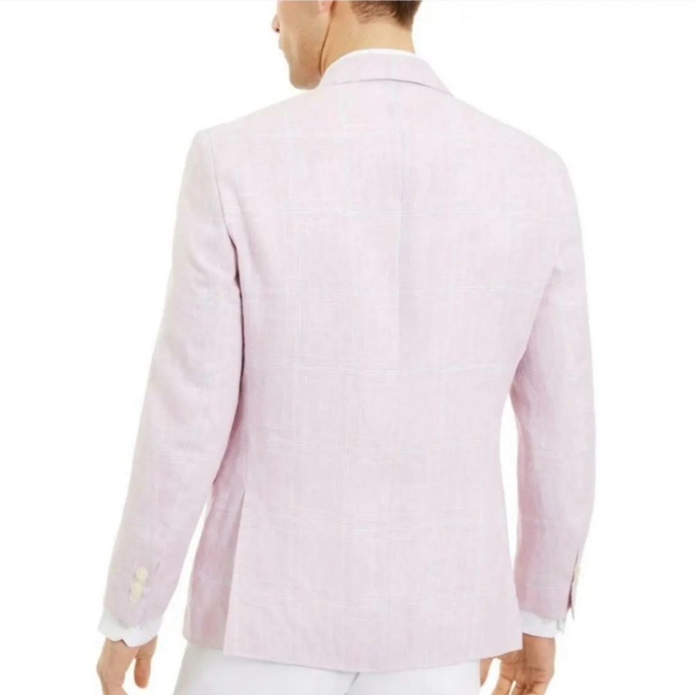 MEN’S NWT 🩷Tommy Hilfiger Pink Sport Coat with Notch Lapel! - Picture 2 of 14